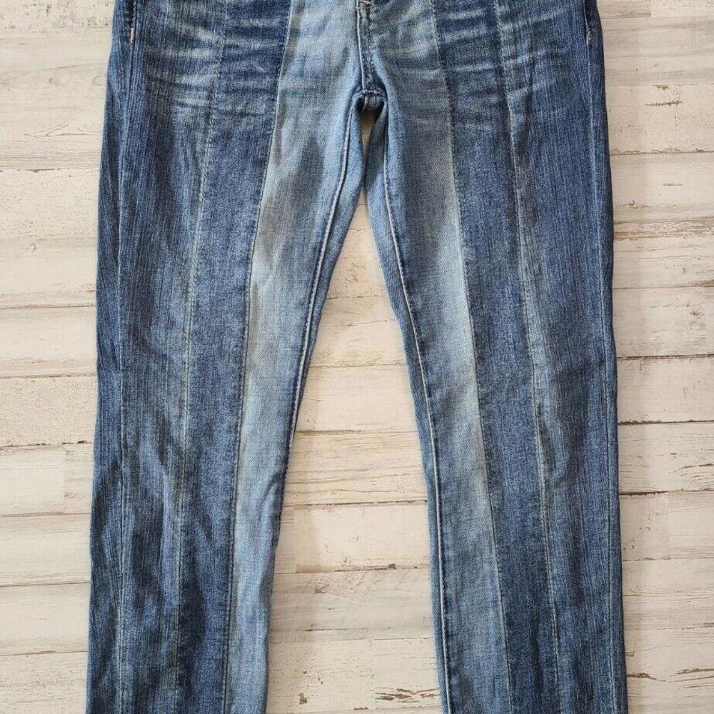 Chelsea And Violet Jeans Size 25 Skinny Patchwork Raw Hem